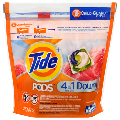 Tide Pacs 4 in 1 with Downy April Fresh Detergent 12 ea