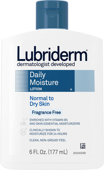 Lubriderm Daily Moisture Full Body Lotion, Fragrance-Free, 6 fl. oz