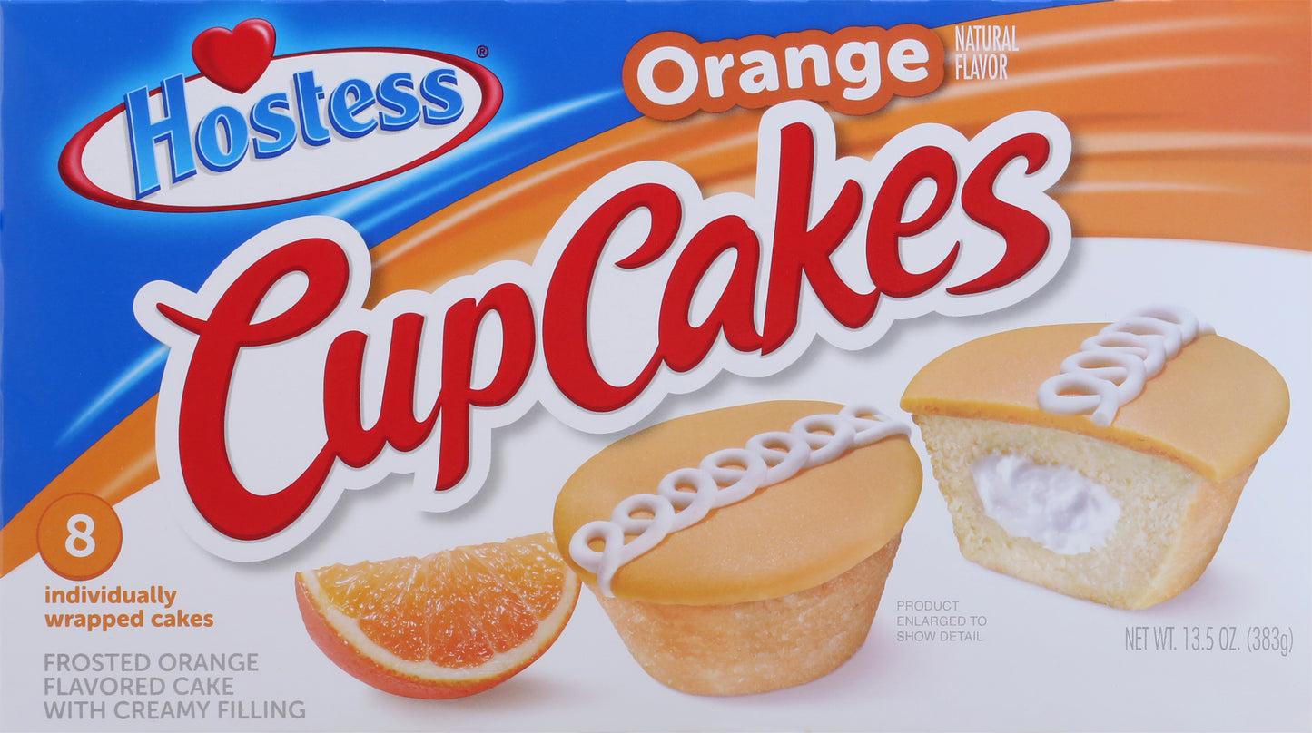 Hostess CupCakes 8 Pack Orange Cakes 8 ea