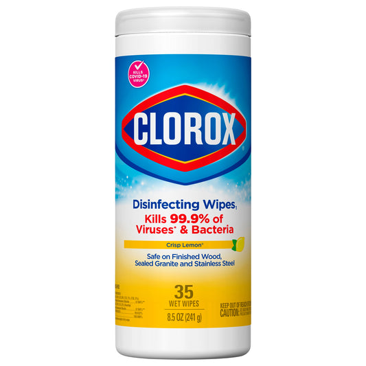 Clorox Crisp Lemon Disinfecting Wipes 35 ea