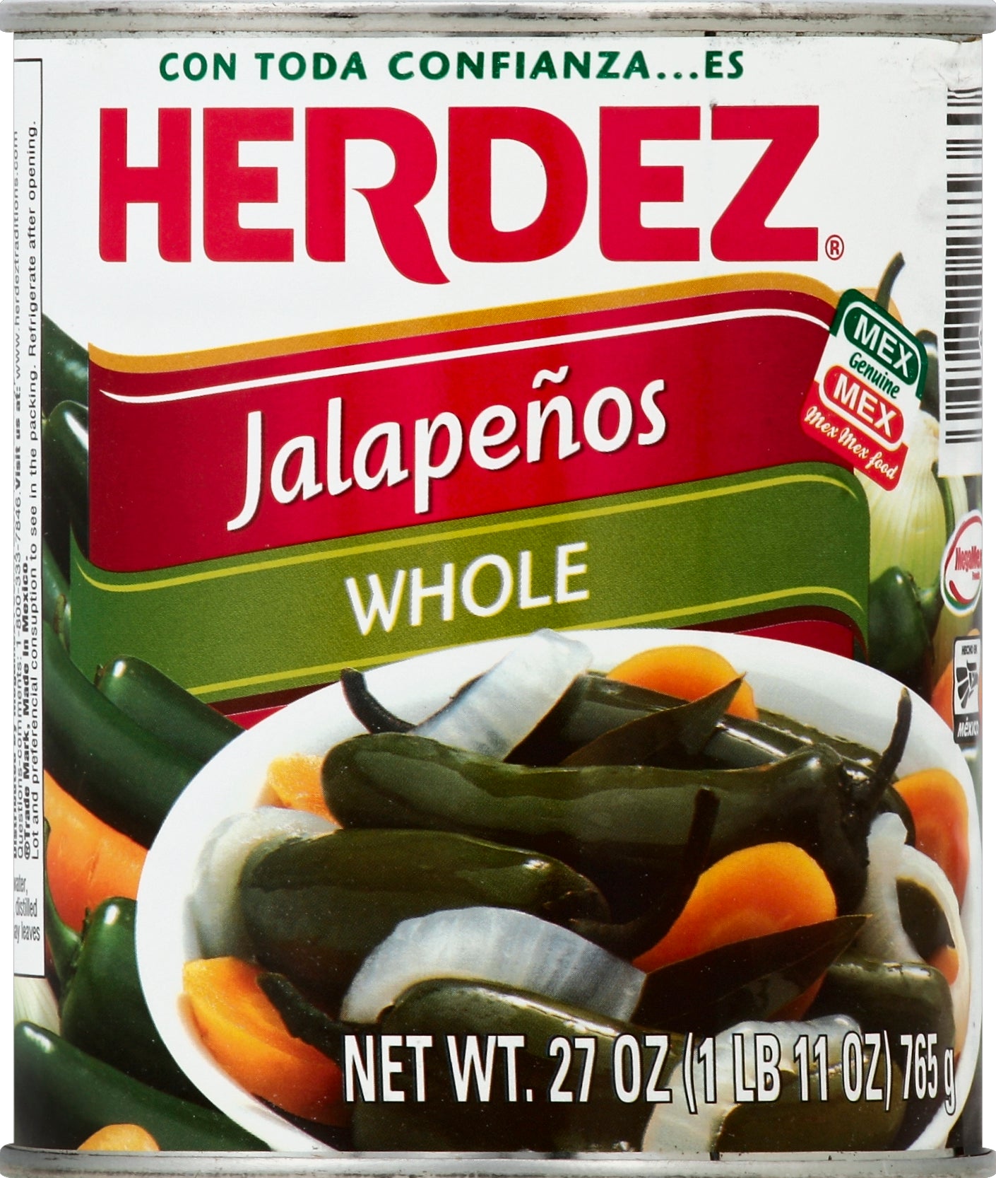 Herdez Jalapenos 27 oz