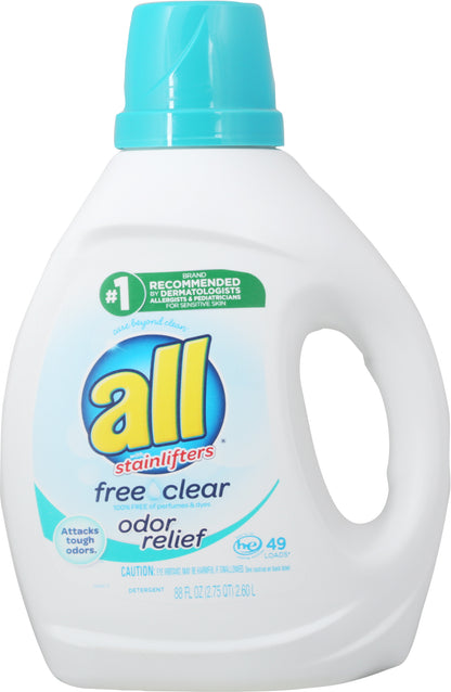 all with Stainlifters Free Clear Odor Relief Detergent 88 fl oz