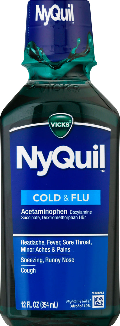 Vicks NyQuil Nighttime Relief Cold & Flu 12 oz