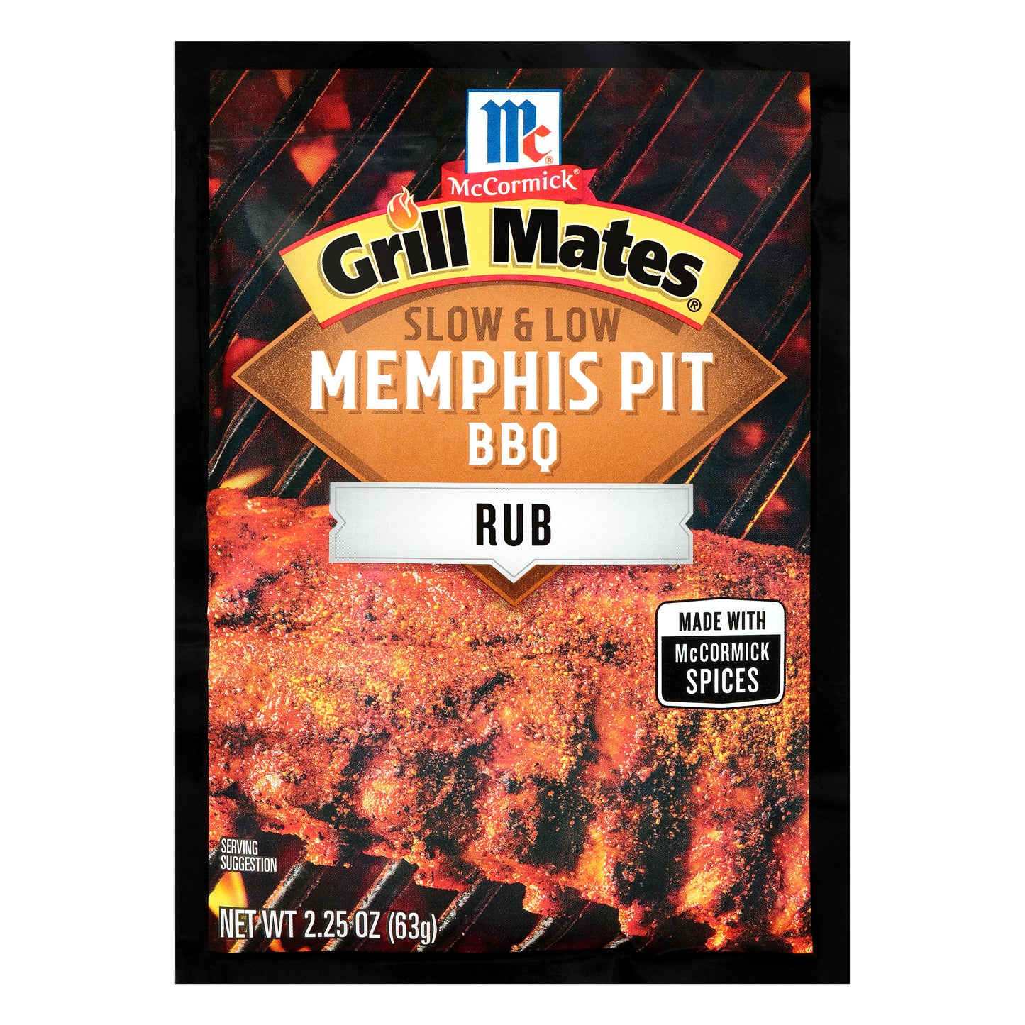 McCormick® Grill Mates® Slow & Low Memphis Pit BBQ Rub 2.25 oz. Packet