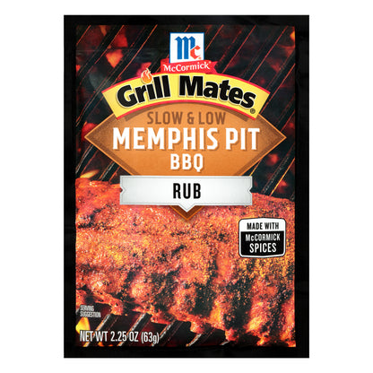 McCormick® Grill Mates® Slow & Low Memphis Pit BBQ Rub 2.25 oz. Packet