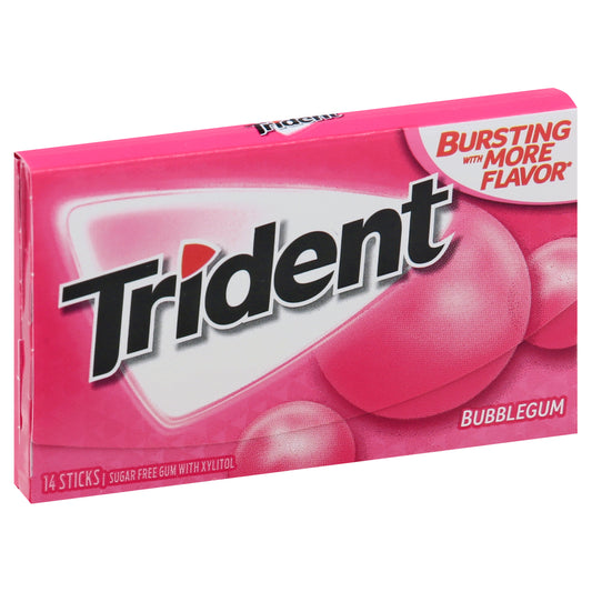 Trident Sugarfree Bubble Gum Gum 14 ea