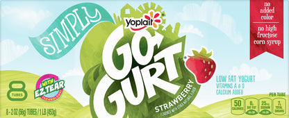 Go-Gurt Low Fat Tubes Strawberry Yogurt 8 ea