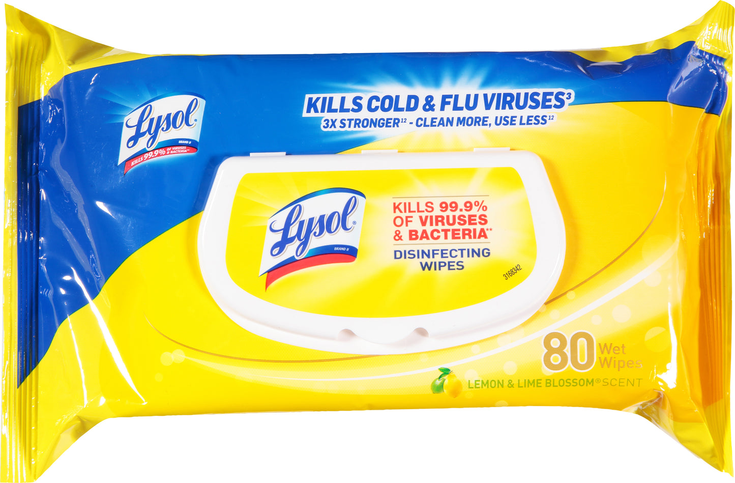Lysol Lemon & Lime Blossom Scent Disinfecting Wipes 80 ea
