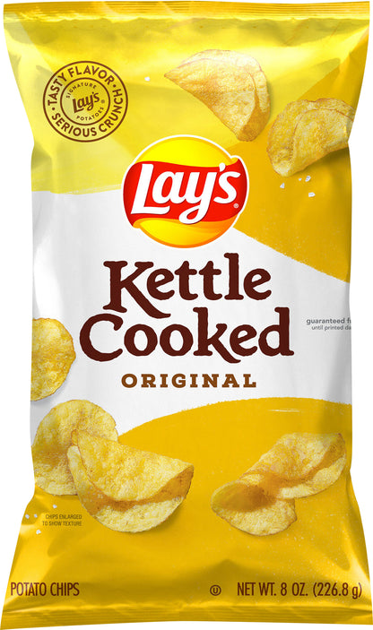 Lay's Kettle Cooked Potato Chips Original 8 Oz