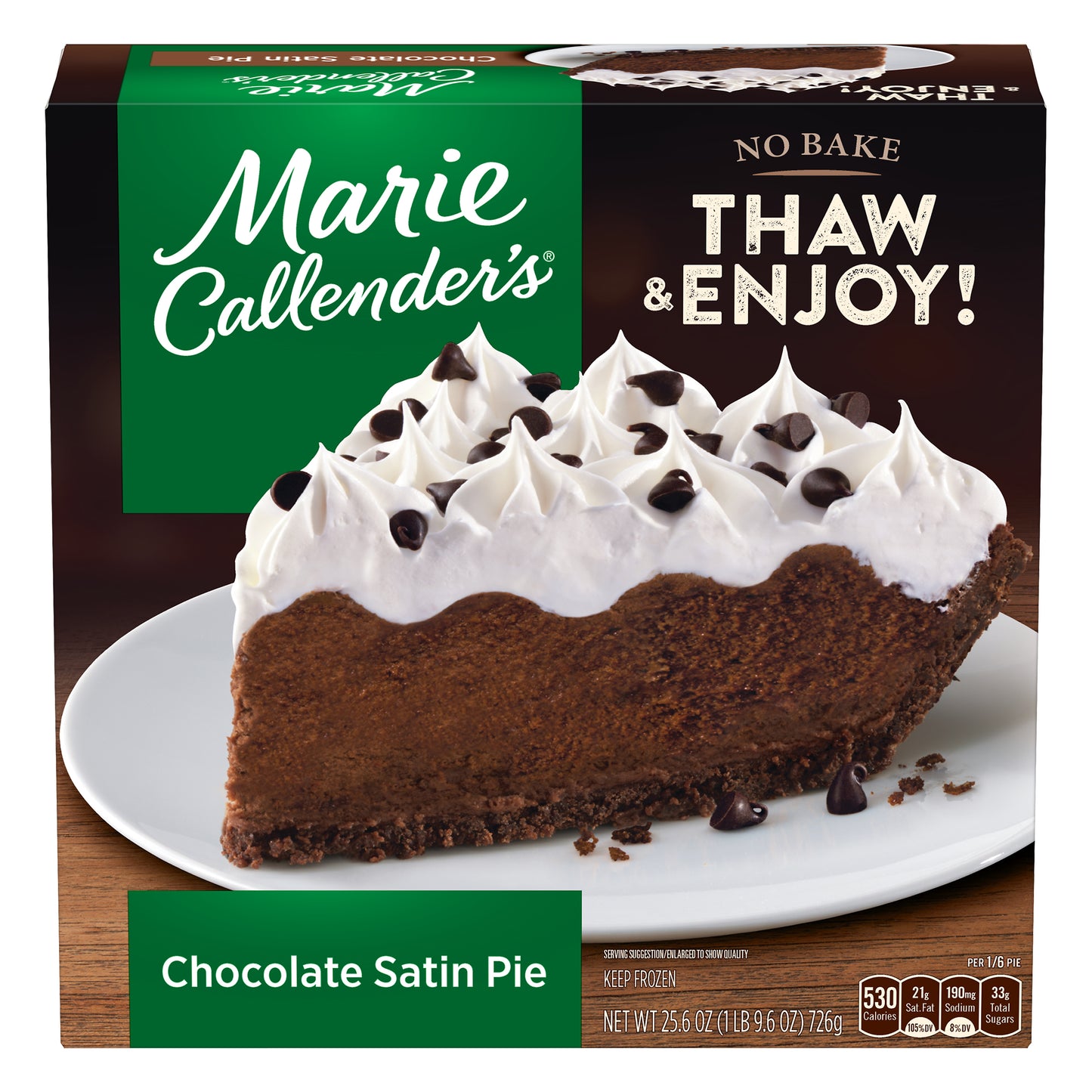 Marie Callender's Chocolate Satin Pie 25.6 oz