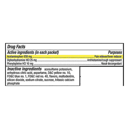 Theraflu Nighttime Honey Lemon Infused Severe Cold & Cough 6 ea