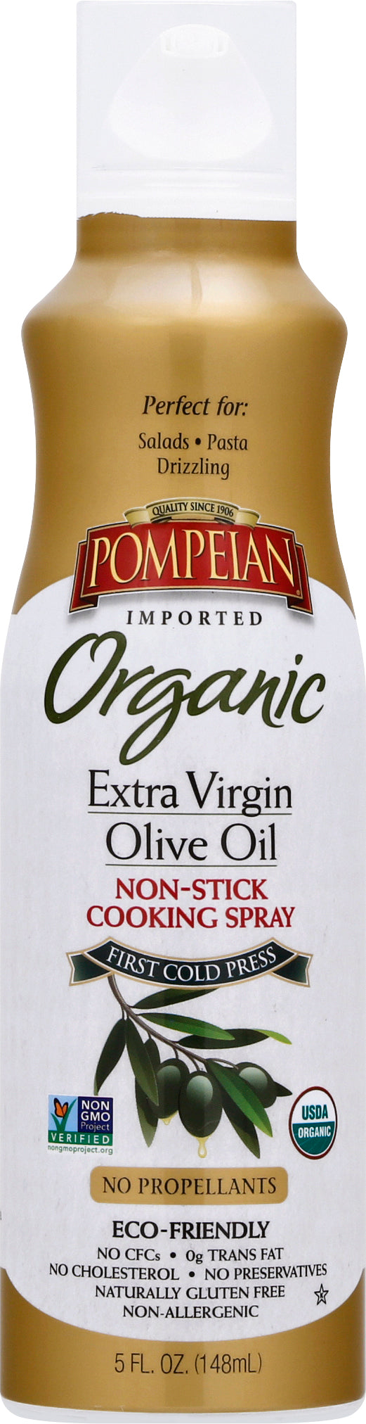Pompeian Organic Non-Stick Cooking Spray 5 oz