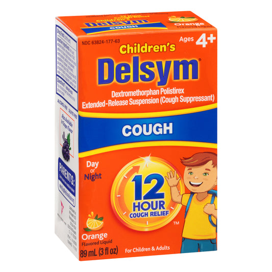 Delsym Children's Liquid Orange Flavored Cough Relief 89 ml