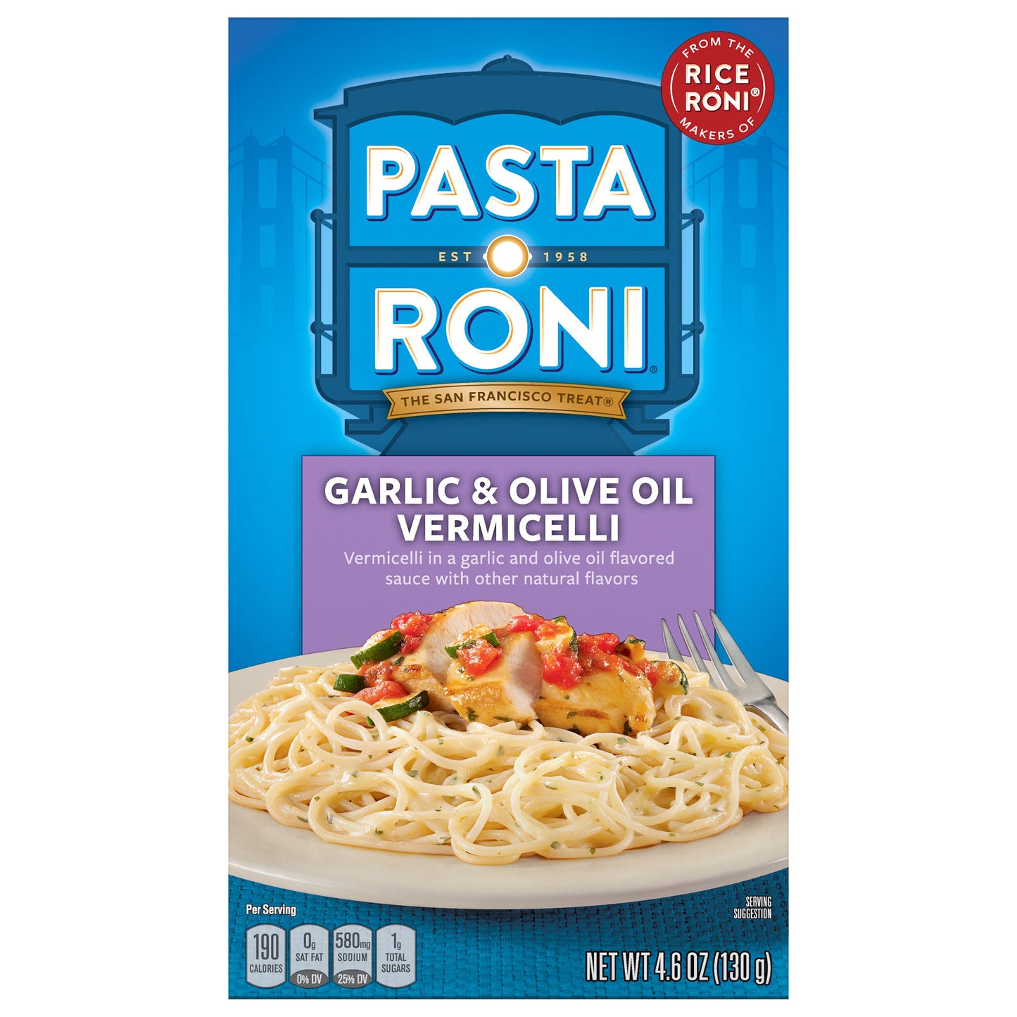 Pasta Roni Vermicelli Garlic & Olive Oil Flavored 4.6 Oz