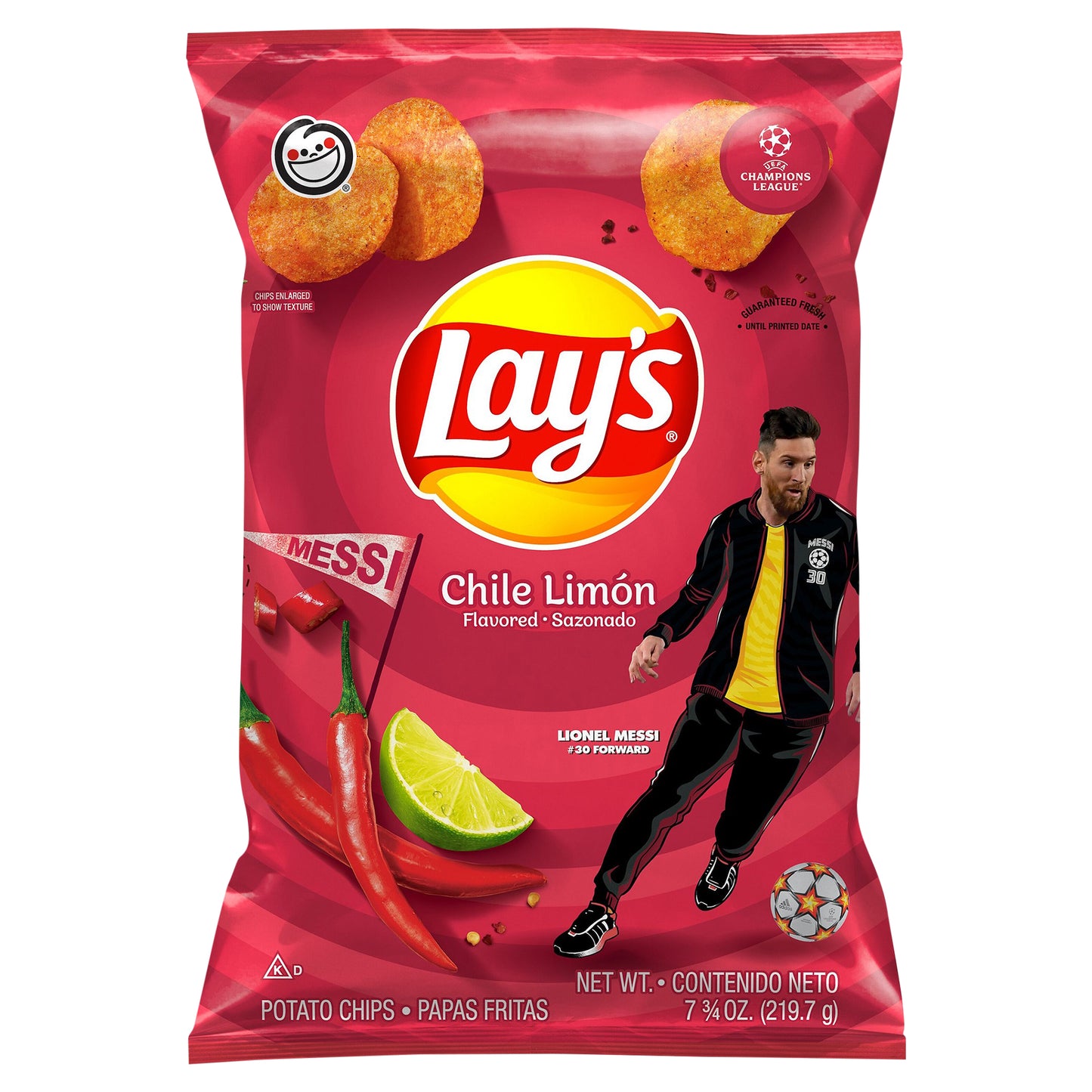 Lay's Potato Chips Chile Limon Flavored 7 3/4 Oz