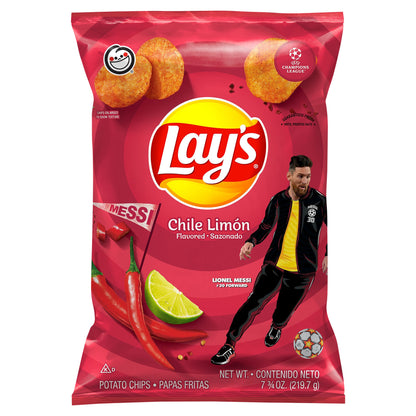 Lay's Potato Chips Chile Limon Flavored 7 3/4 Oz