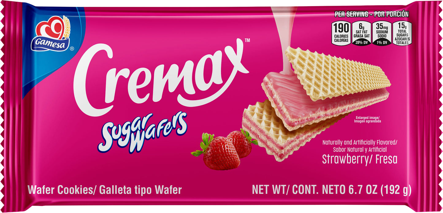 Gamesa Sugar Wafers Wafer Type Cookies Strawberry Flavored 6.7 Oz