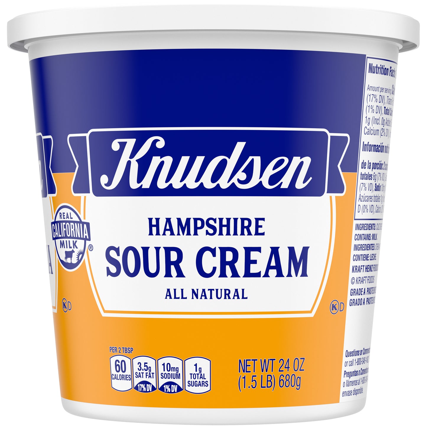 Knudsen Hampshire Sour Cream 24 oz. Tub
