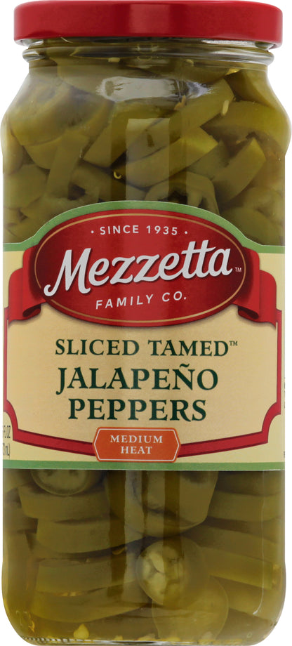 Mezzetta Medium Heat Sliced Tamed Jalapeno Peppers 16 fl oz