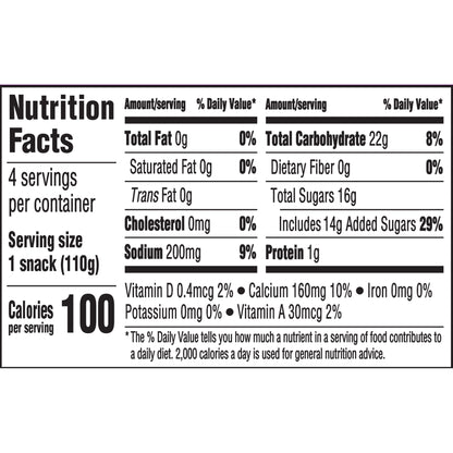 Jell-O Fat Free Ready to Eat Tapioca Pudding Cups, 4 ct - 15.5 oz Package
