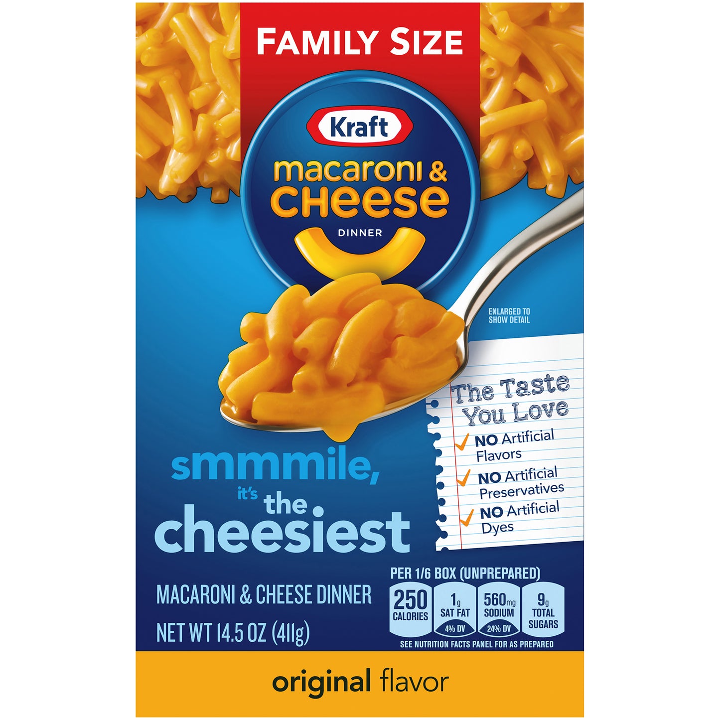 Kraft Original Flavor Macaroni & Cheese 14.5 oz. Box