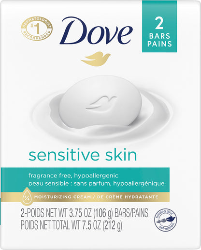 Dove Sensitive Skin Beauty Bar 2-3.75 oz Bars
