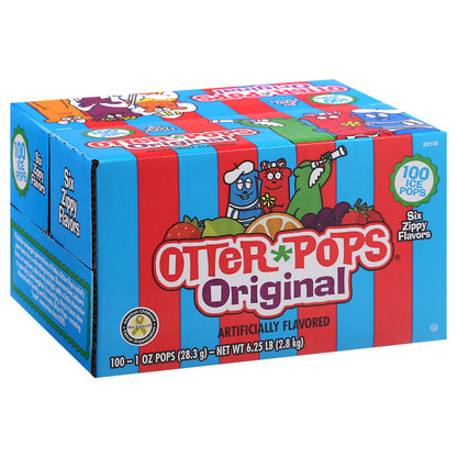 Otter Pops Original Six Zippy Flavors Ice Pops 100-1 oz Packs