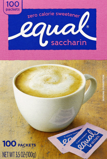 Equal Zero Calorie Saccharin Sweetener 100 ea