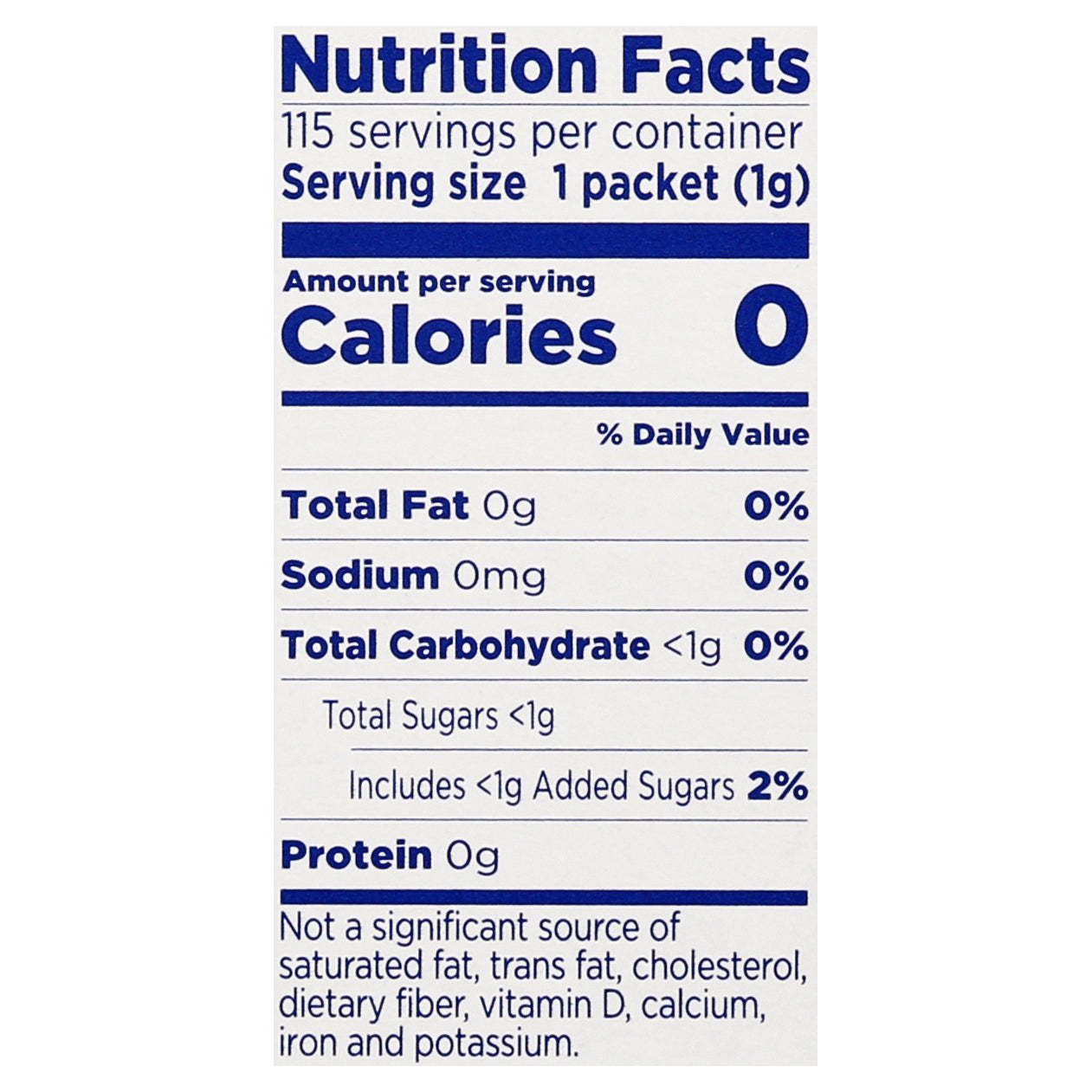 Equal Zero Calorie Original Sweetener 115 ea