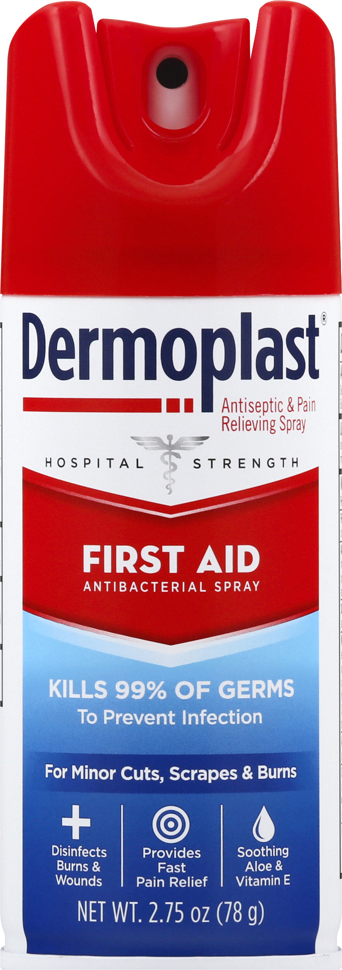 Dermoplast Hospital Strength First Aid Antibacterial Spray 2.75 oz