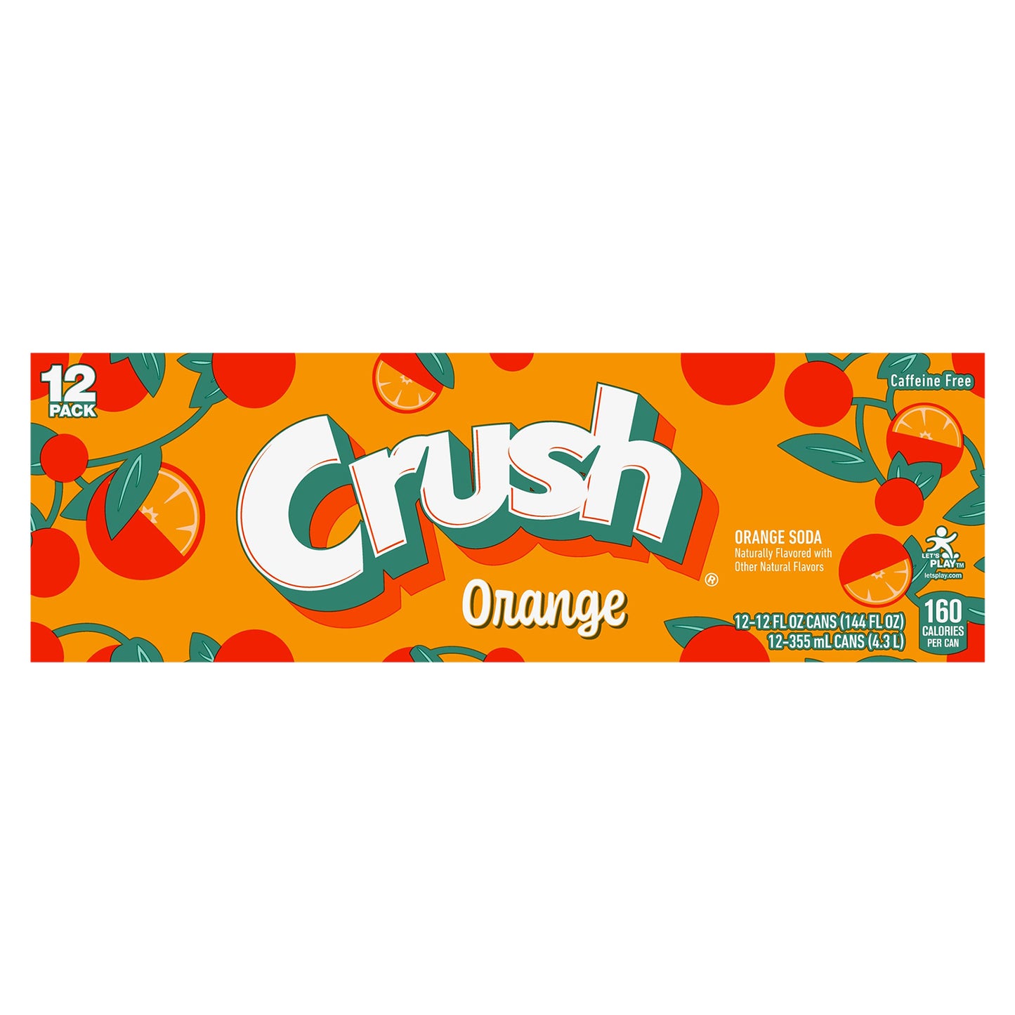 Crush Orange Soda, 12 fl oz cans, 12 pack