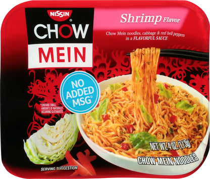 Nissin Shrimp Flavor Chow Mein Noodles 4 oz
