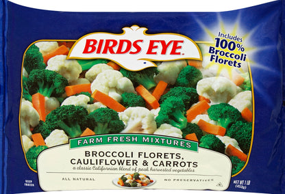 Birds Eye Broccoli Florets, Cauliflower & Carrots 1 lb