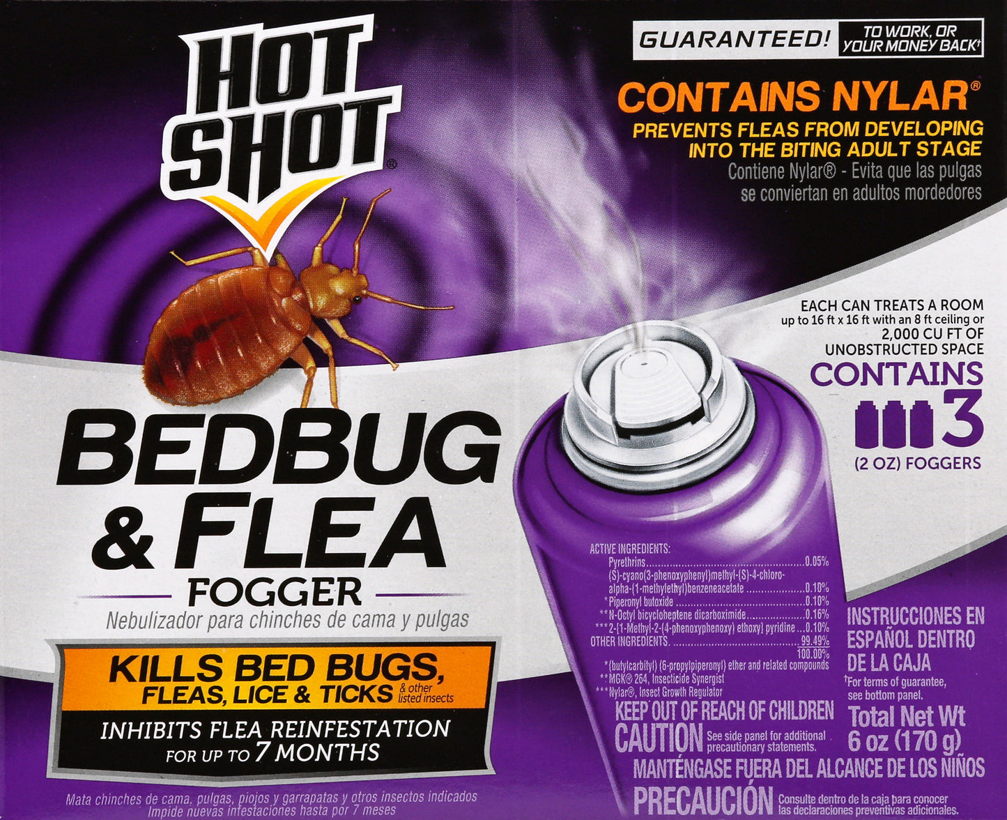 Hot Shot Bedbug & Flea Fogger 3 ea