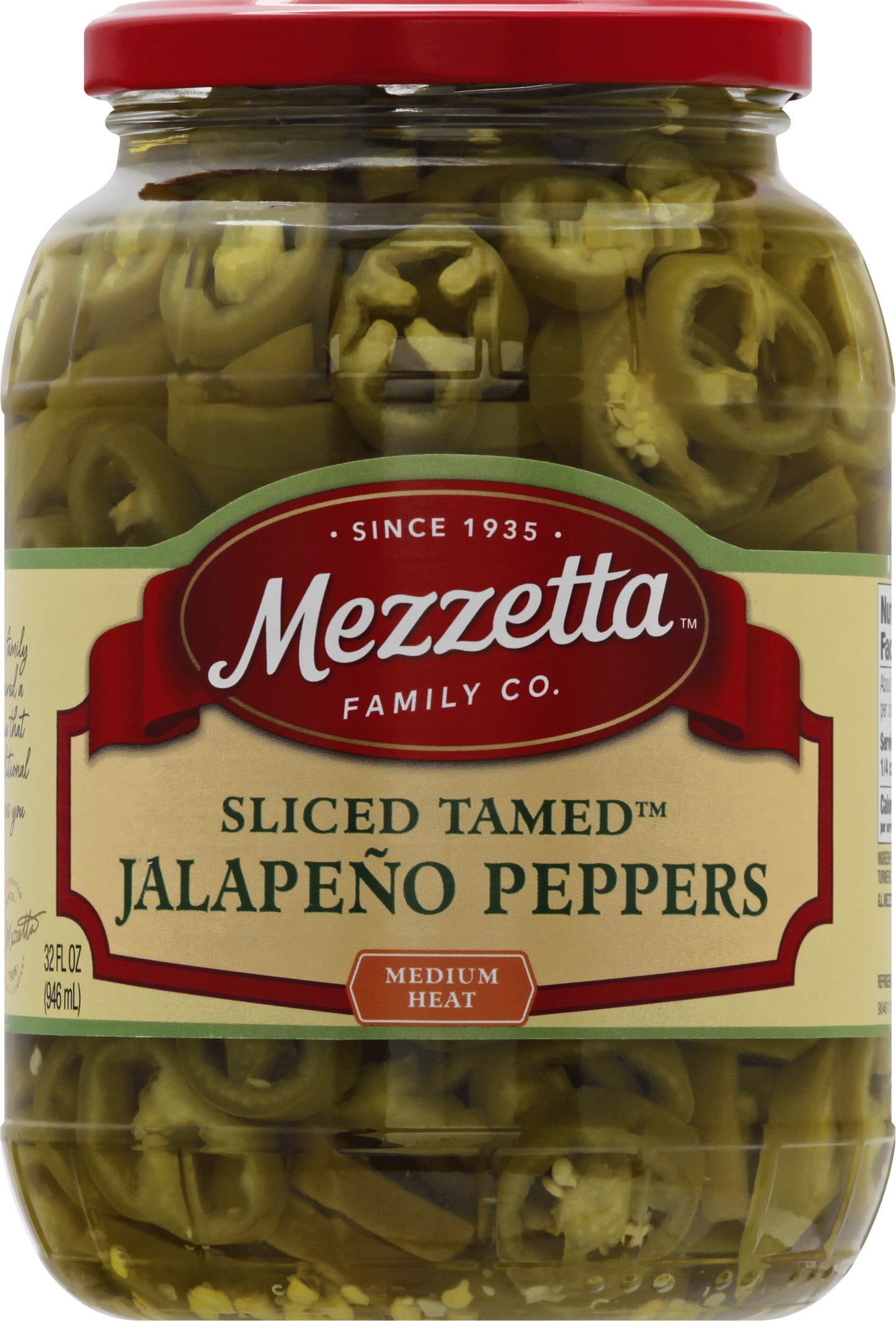 Mezzetta Tamed Sliced Medium Heat Jalapeno Peppers 32 oz