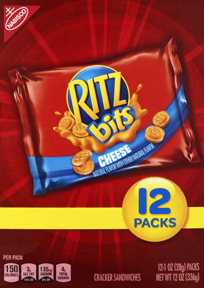 Ritz Bits Nabisco 12 Packs Cheese Cracker Sandwiches 12 ea