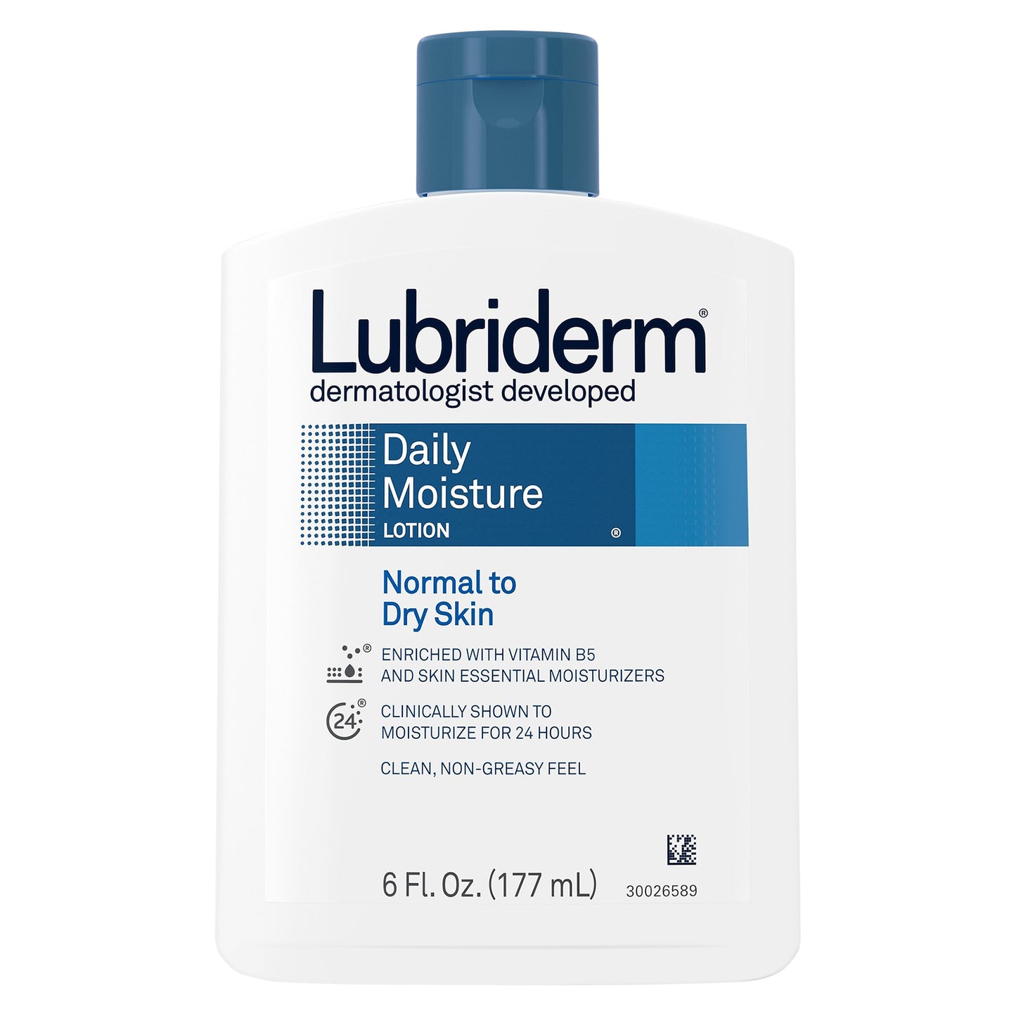 Lubriderm Daily Hydrating Body Lotion for dry skin with Pro-Vitamin B5, 6 fl. oz