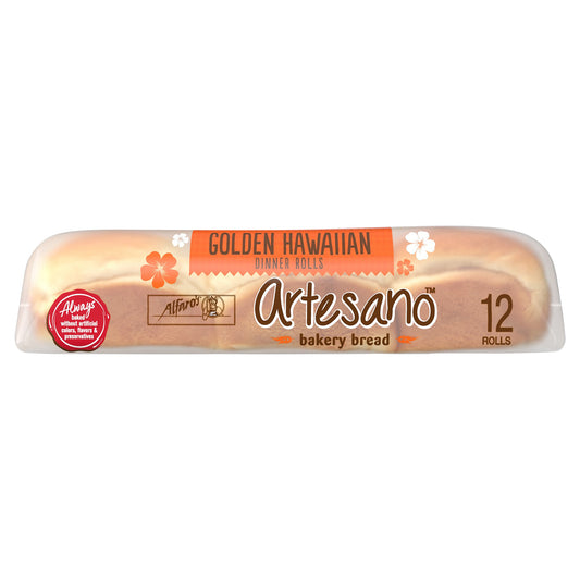 Artesano Bakery Bread Golden Hawaiian Dinner Rolls 12 ea Bag