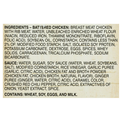 Crazy Cuizine Battered Chicken Breast General Tso's Chicken 22 oz