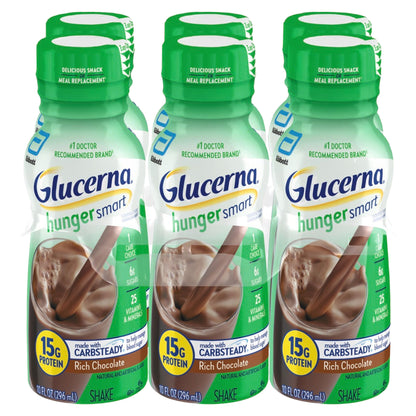Glucerna Hunger Smart Rich Chocolate Shake 6 - 10 fl oz Bottles