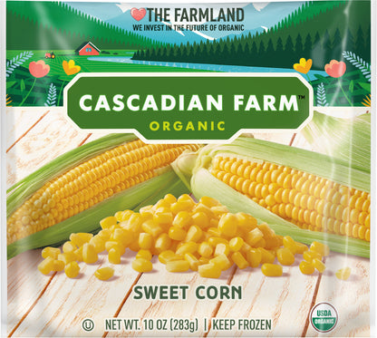 Cascadian Farm Organic Sweet Corn, Frozen Vegetables, Non-GMO, 10 oz