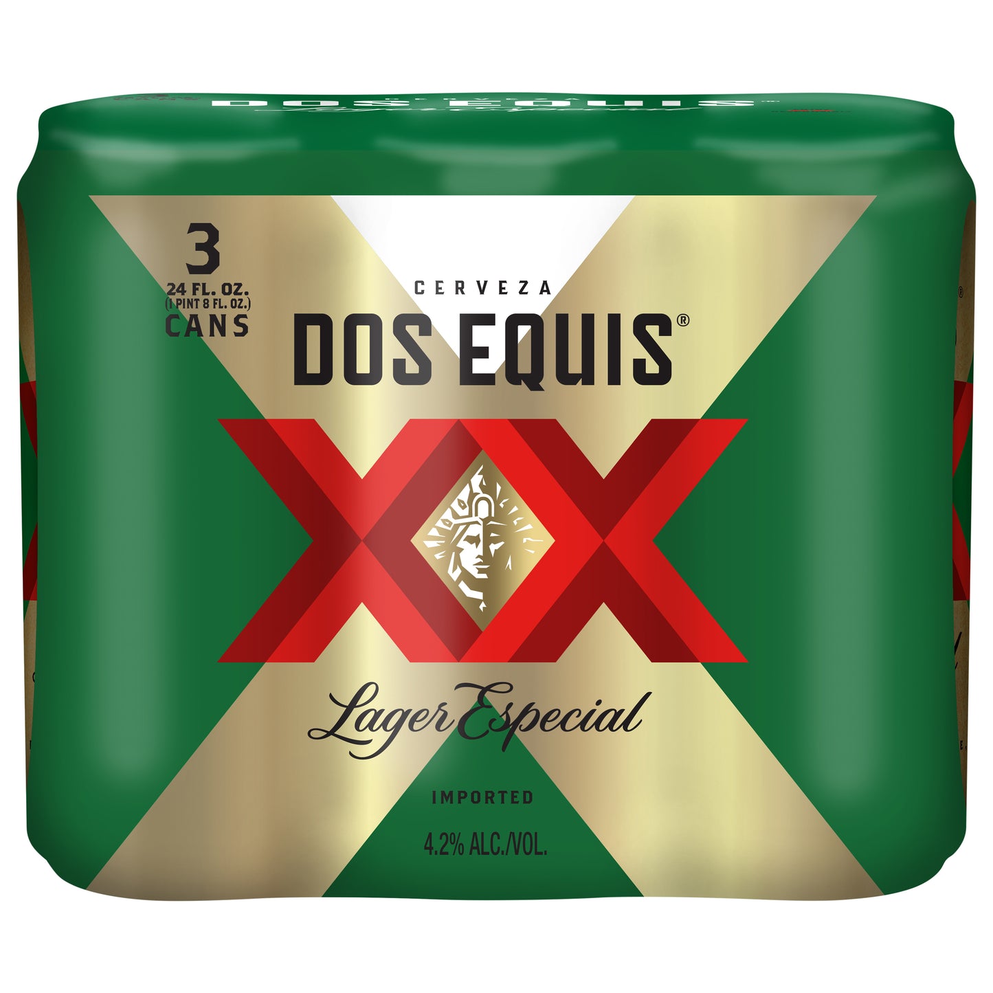 Dos Equis Lager Especial Beer 3 - 24 fl oz Cans