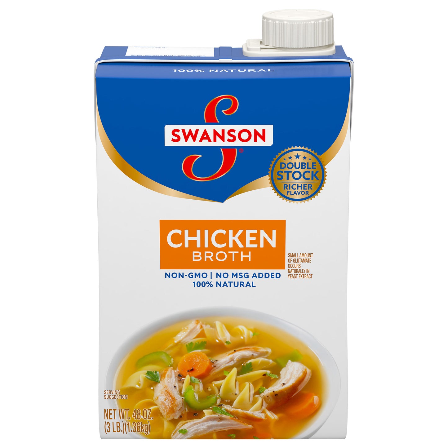 Swanson 100% Natural Chicken Broth 48 oz