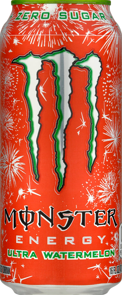 Monster Zero Sugar Ultra Watermelon Energy Drink 16 oz