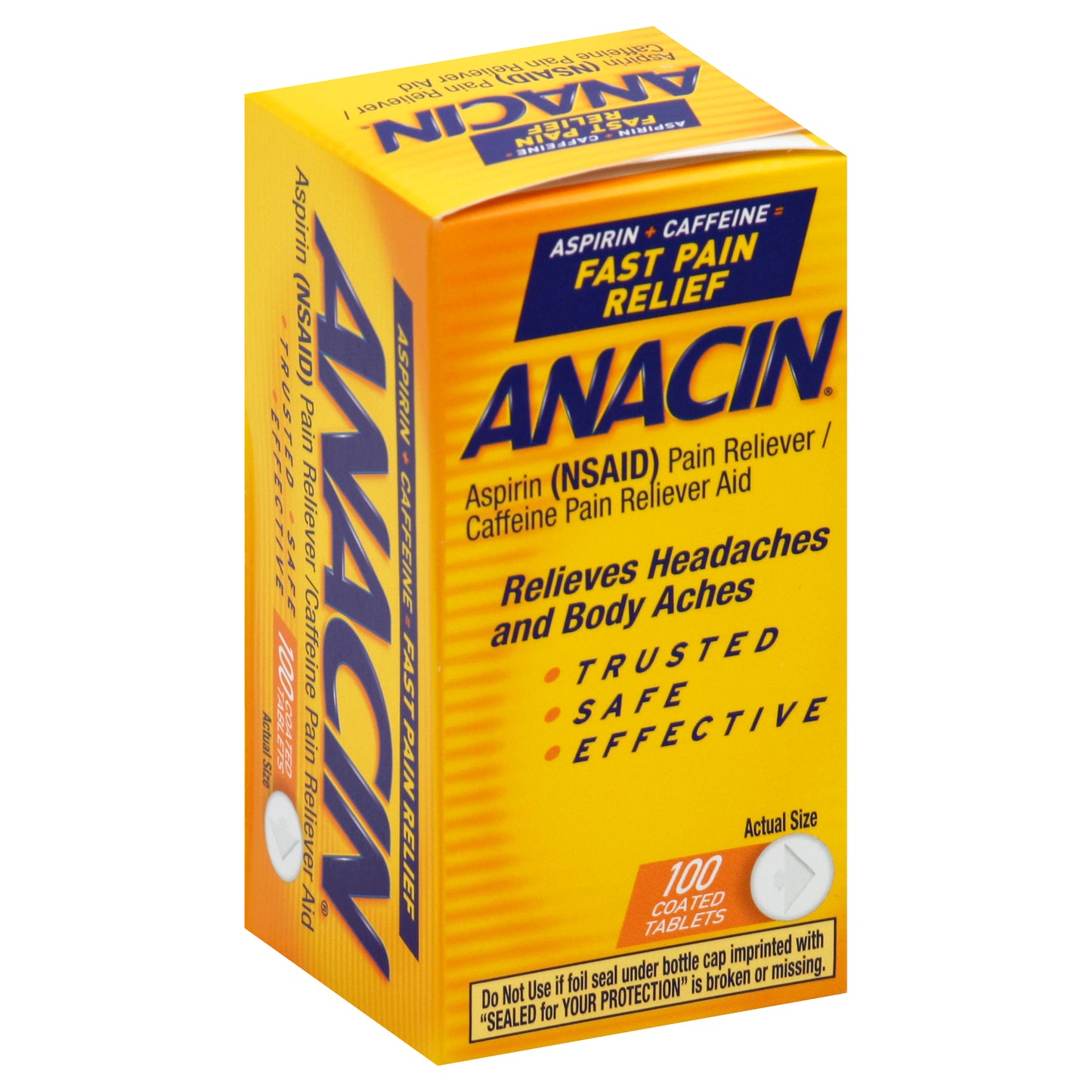 Anacin Pain Reliever/Pain Reliever Aid 100 ea