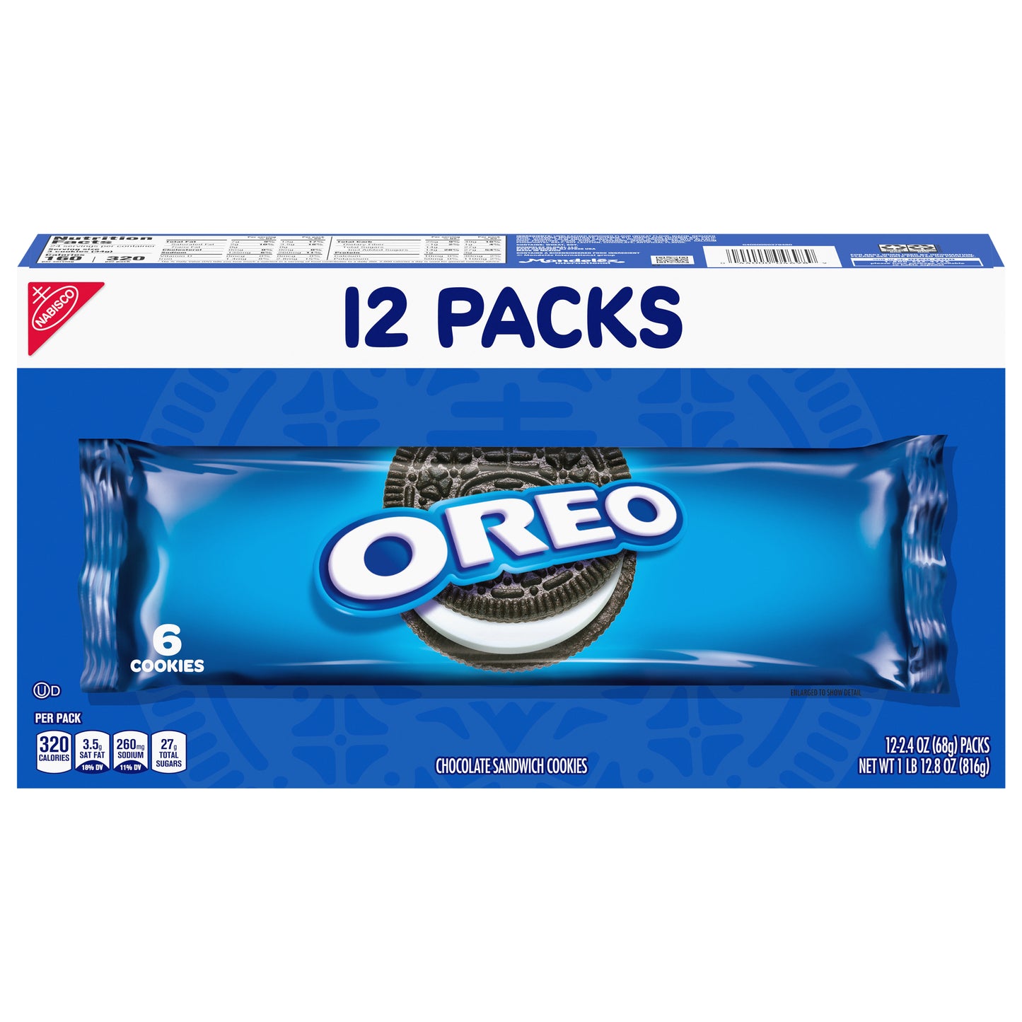 Oreo 12 Packs Chocolate Sandwich Cookies 12 - 2.4 oz Packs