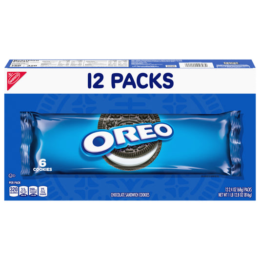 Oreo 12 Packs Chocolate Sandwich Cookies 12 - 2.4 oz Packs