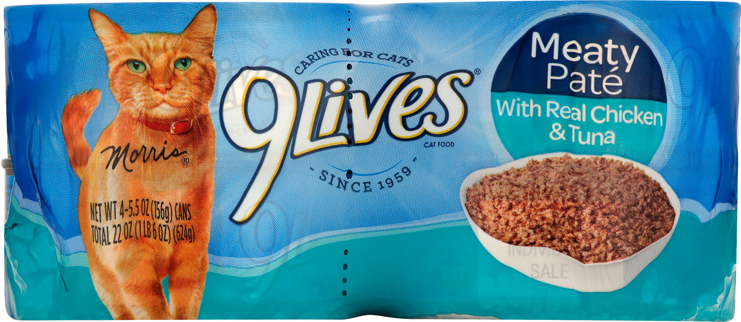 9 Lives Cat Food 4 ea