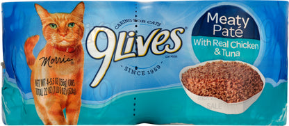 9 Lives Cat Food 4 ea