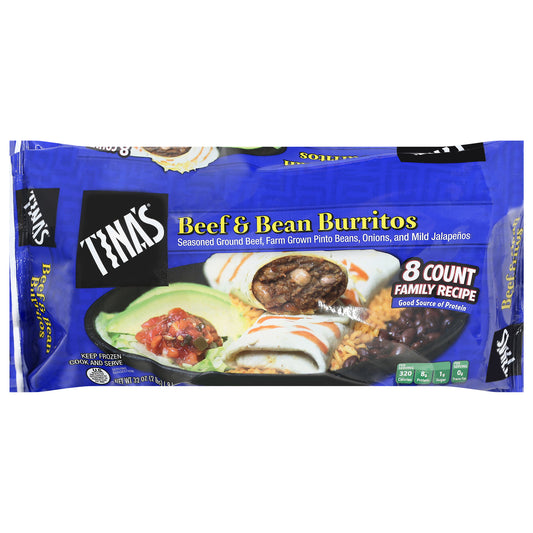 Tina's Family Recipe Beef & Bean Burritos 8 ea